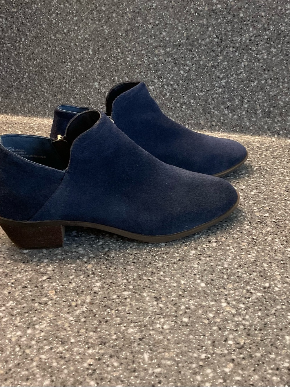 Crown and Ivy Navy Suede Ankle Booties